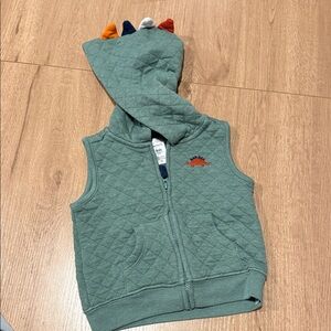 Carter's Green Dinosaur Hooded Vest
